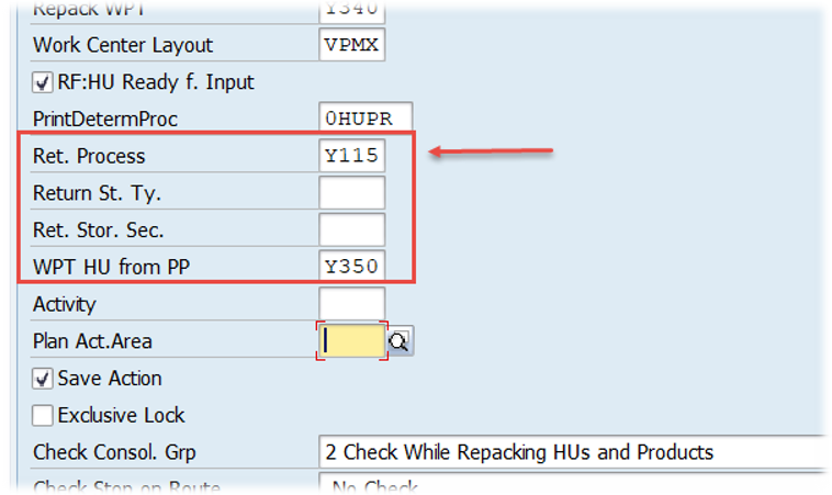 Subsequent Warehouse Tasks